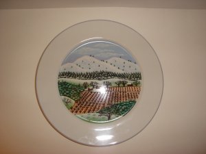 Block Spal Napa Valley Pattern Winter Dinner Plate Down the Toll Road