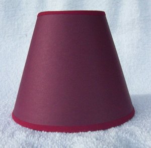 DK CRANBERRY/ RED TRIM Paper Mini Chandelier Lamp Shade