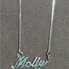 Sterling Silver Name Necklace - Name Plate - MOLLY Sterling Silver Name Necklace - Name Plate - MOLLY