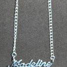 Sterling Silver Name Necklace - Name Plate - MADELINE