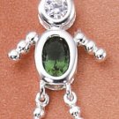 Sterling & CZ Birthstone Kids BOY Charm MAY Sterling & CZ Birthstone Kids BOY Charm MAY