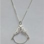 Sterling Silver Charmholder Necklace-Large Filigree