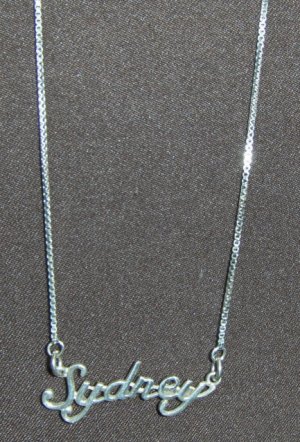 Sterling Silver Name Necklace - Name Plate - SYDNEY