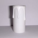 2" White w/White Drips Plastic Chandelier Socket Cover