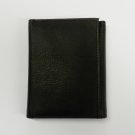 Genuine Leather Men's Trifold Wallet- #3126A BLACK Genuine Leather Men's Trifold Wallet- #3126A BLACK