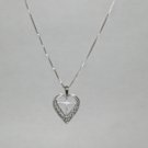 Sterling Silver Heart with Cross in Center Necklace Sterling Silver Heart with Cross in Center Necklace