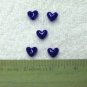 Royal Blue Opaque  6 x 9 mm Plastic Heart Pony Beads 65 pcs.