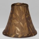 Bronze-Brown w/Gold Leaves Fabric Chandelier Lamp Shade