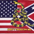 Blended American & Confederate Don't Tread on Me 3' x 5' Flag Blended American & Confederate Don't Tread on Me 3' x 5' Flag