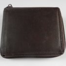Genuine Leather Men's Zip Around Bifold Wallet- #1456 BROWN Genuine Leather Men's Zip Around Bifold Wallet- #1456 BROWN