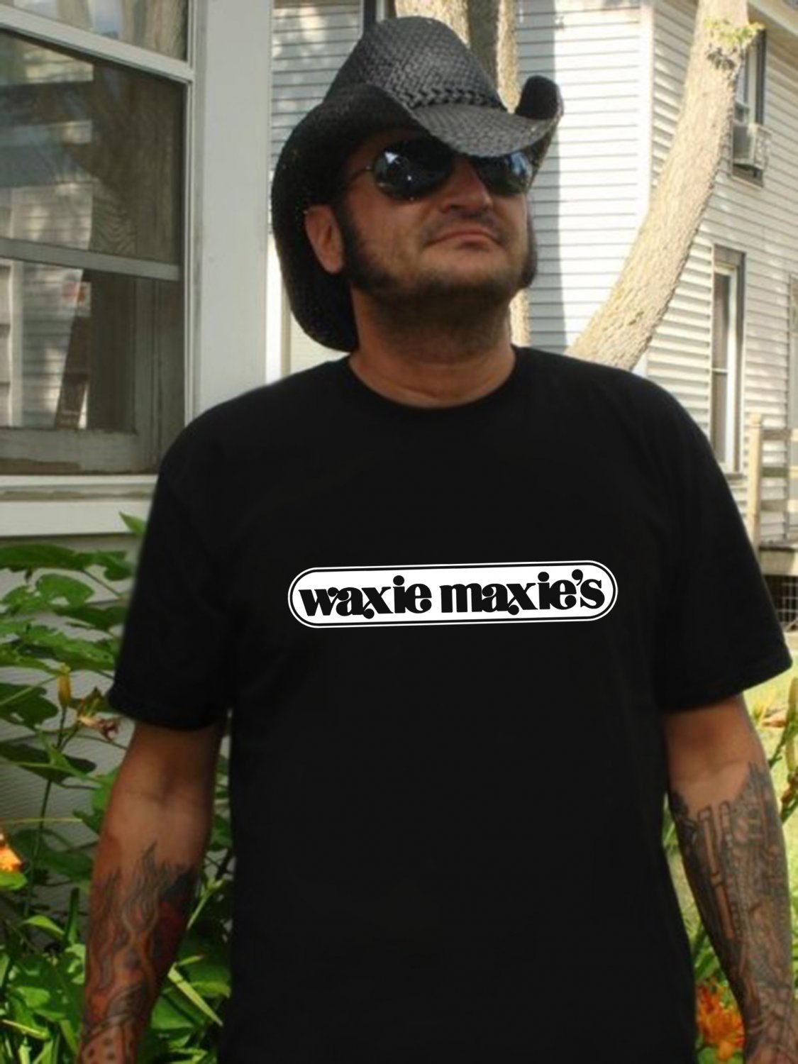 WAXIE MAXIE'S Premium Sueded T Shirt SIZE L washington d.c. record store whfs 9:30 club