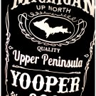 YOOPER Premium Sueded T-Shirt Black - Size M Michigan Upper Peninsula Jack Daniels