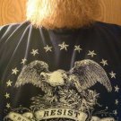 American Eagle Resistance Shirt - RESIST TRUMP FASCISM - Premium Sueded T Shirt SIZE L