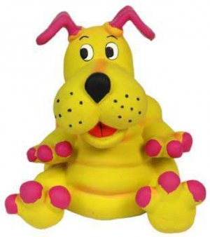 Stuffed Latex Pudgy Dog 5.5"