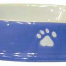 No Tip Paw Print Dish 7" Blue