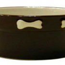 Embossed Bone Dish 8" Brown