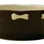 Embossed Bone Dish 8" Brown