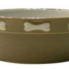 Embossed Bone Dish 8" Mocha