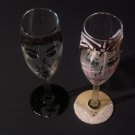 CUSTOM BRIDE & GROOM Toasting Flutes