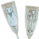 TUXEDO AND WEDDING DRESS TOASTING FLUTES