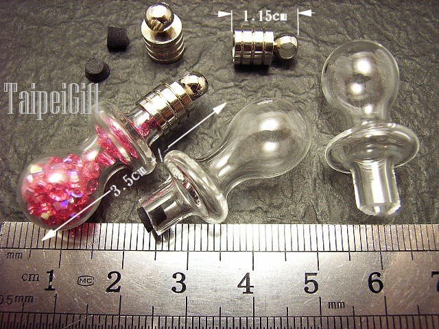 1 Pacifier Bottle Vial Charm Pendant DIY Personalized NAME ON RICE bead Message Crystal