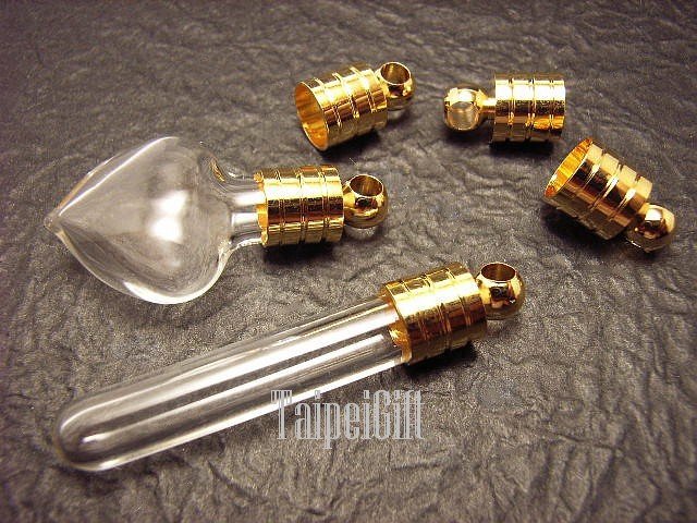 1 long gold plated cap for bottles Vials we sell