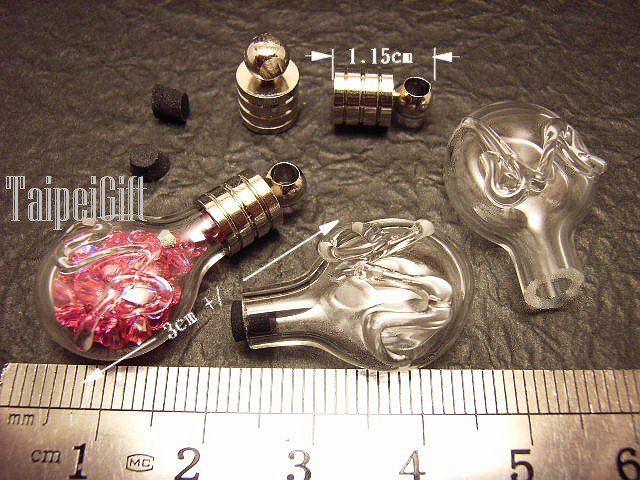 1 Capricornus Mini Bottle Vial Charm Pendant DIY Personalized NAME ON RICE bead Message Crystal