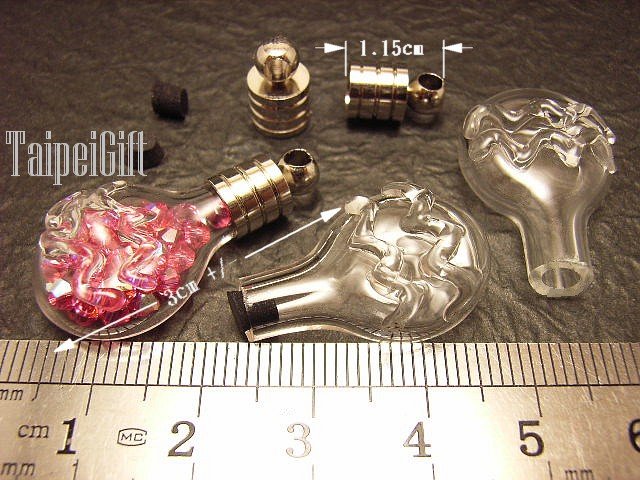 1 Aquarius Astrology Bottle Vial Charm Pendant DIY Personalized NAME ON RICE bead Message Crystal