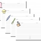 Printable Recipe Cards - Utensils