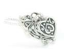 Heart Shaped Sterling Silver Prayer Box Necklace