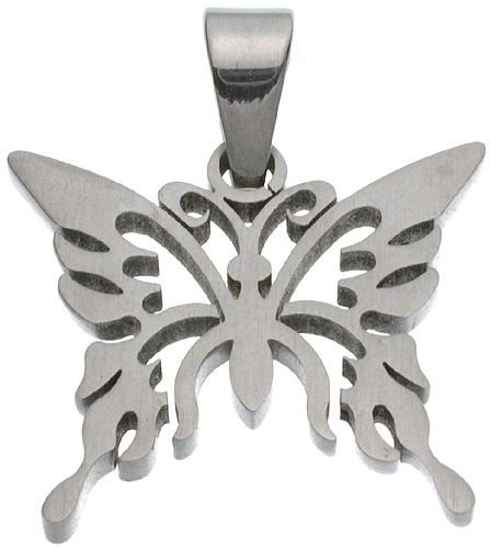 316L Stainless Steel Butterfly Pendant