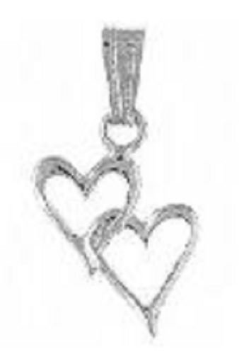Linked Double Hearts Silver Plated Pendant