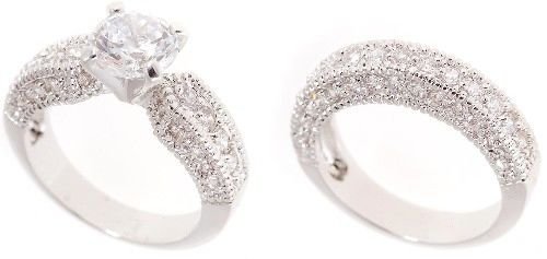 18k Gold Plated Wedding Ring Set (any size)