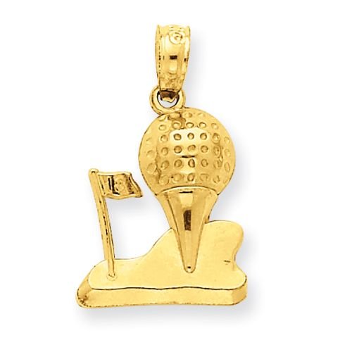 14K GOLD GOLF THEME PENDANT OR CHARM