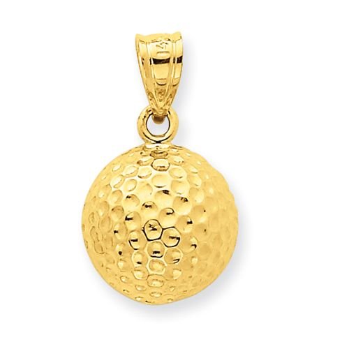 14K Gold Golf Ball Charm