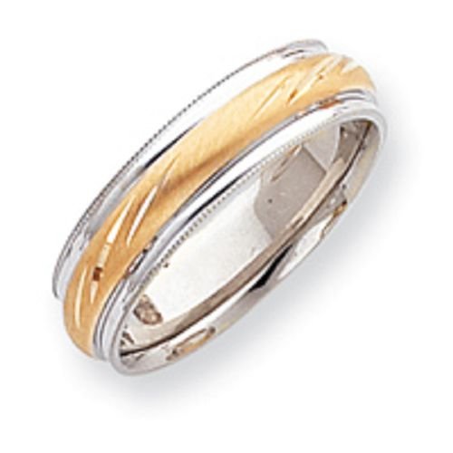 14K Two Tone Wedding Band