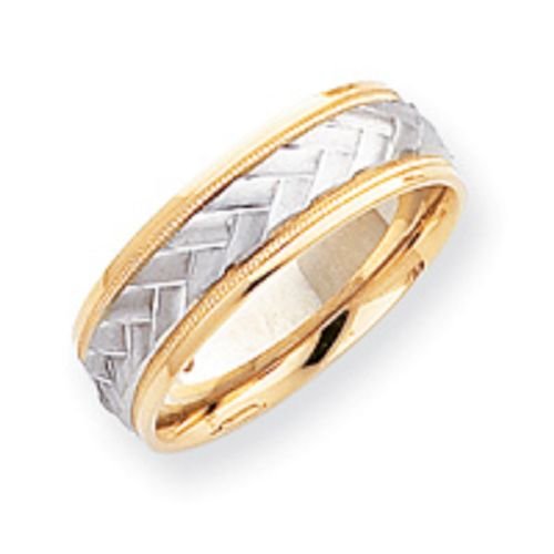 14K Gold Two Tone Wedding Band
