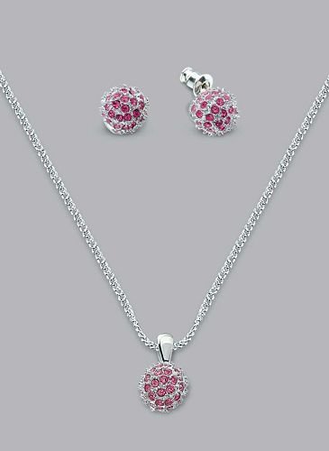 Silver Laminate Necklace Set