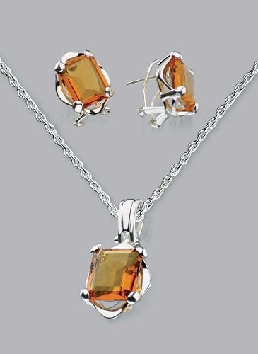 Silver Laminate Necklace Set