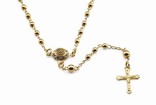 18K Gold Laminate 24" Rosary