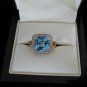 Diamond, Quartz and Topaz Ring