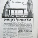 Vintage 1916 Johnson's Prepared Wax print ad