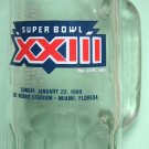 Super Bowl XXIII souvenir collecible Fisher Nuts glass mug 1989