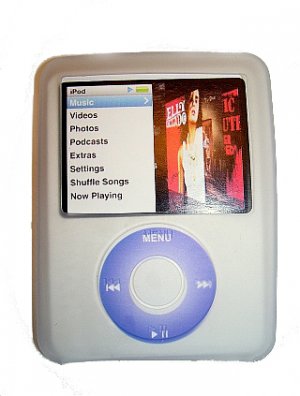iPod Nano Silicone Case/Skin for 3rd Generation (White)