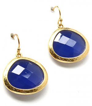 BLUE FISH HOOK EARRINGS