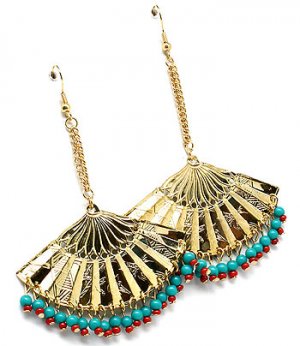 fan shaped earrings