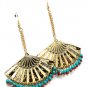 fan shaped earrings