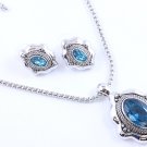 Blue Necklace and Earring Set