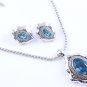 Blue Necklace and Earring Set