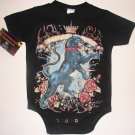 NEW BLACK PUNKY TATTOO STYLE ONESIE OR TEE OF A BLACK PANTHER